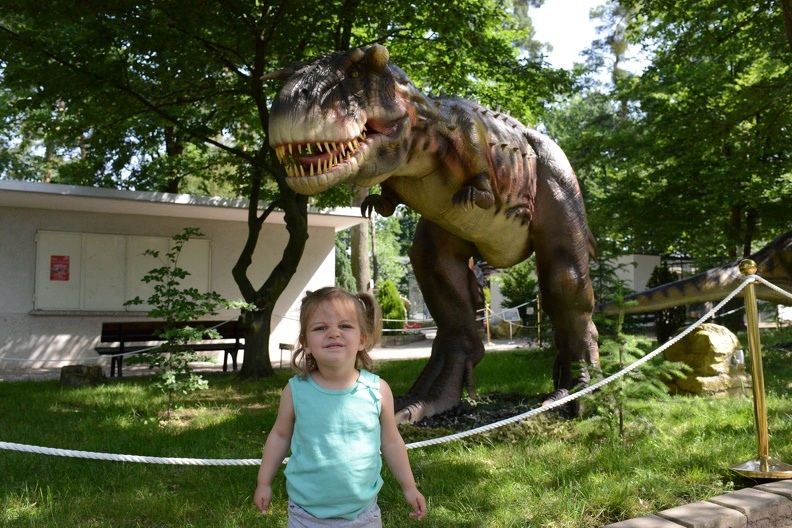 Greta and the T-rex.JPG